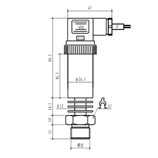 MUDE341高溫型壓力變送器